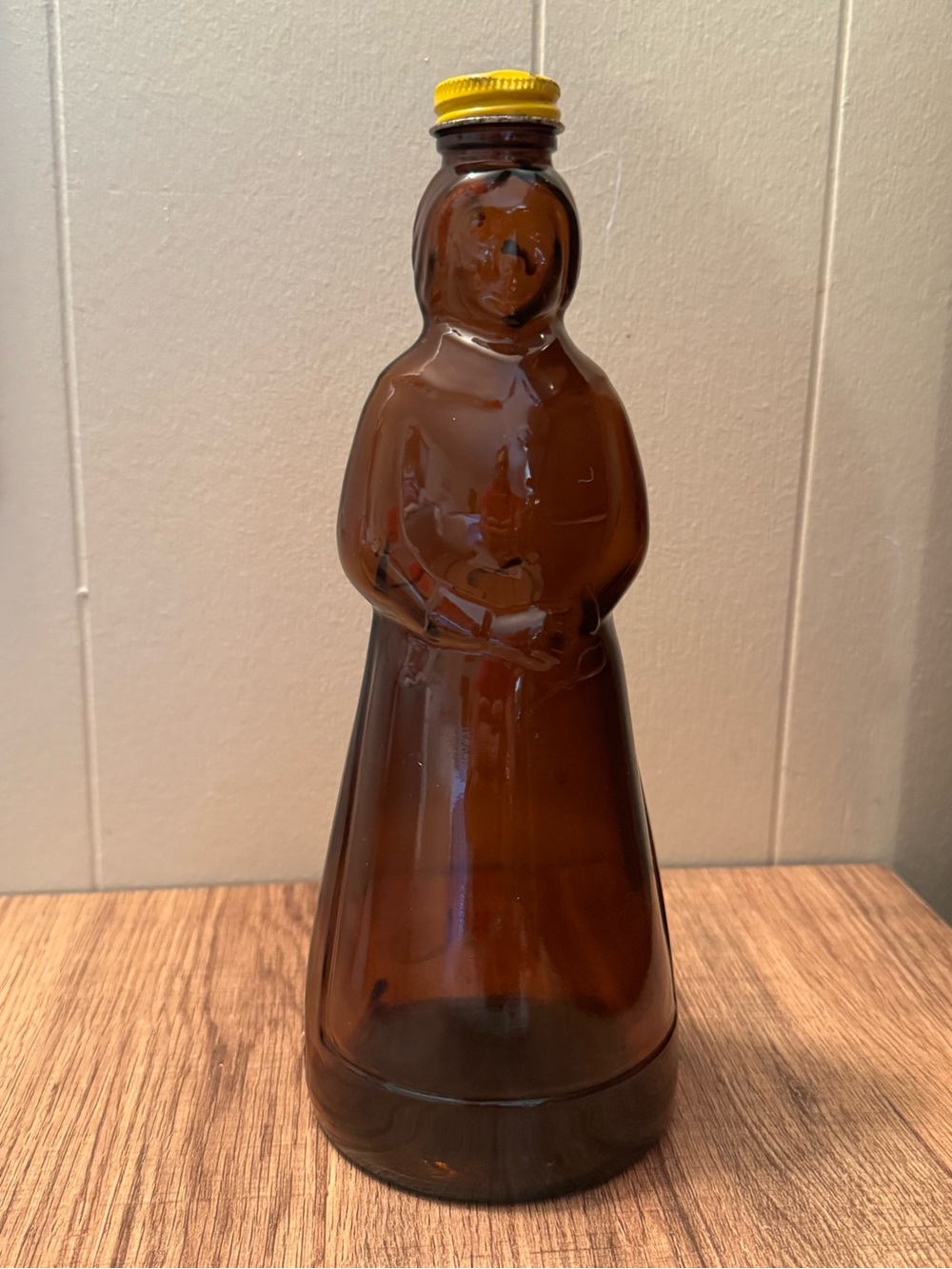 Vintage Mrs. Buttersworth Amber Glass Bottle